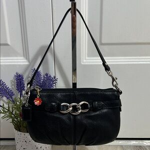 Coach Vintage Black Mini Bag with Silver Accents